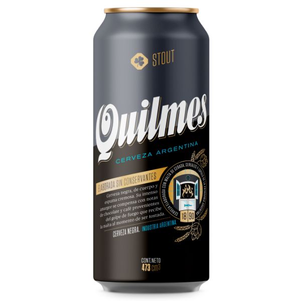 Quilmes Stout Cerveza Negra Lata 473ml